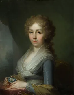 Portrait of Grand Duchess Elizabeth Alexeievna (1779-1826), 1795. Artist: Borovikovsky, Vladimir Lukich (1757-1825) Portrait of Grand Duchess Elizabeth Alexeievna (1779-1826), 1795. Artist: Borovikovsky, Vladimir Lukich (1757-1825)