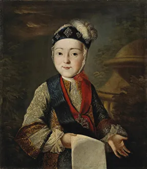 Portrait of Grand Duke Peter III. (1728-1762) as Child, 18th century. Artist: Anonymous Portrait of Grand Duke Peter III. (1728-1762) as Child, 18th century. Artist: Anonymous