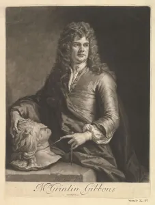 Portrait of Grinling Gibbons, 1690. Creator: John Smith Portrait of Grinling Gibbons, 1690. Creator: John Smith