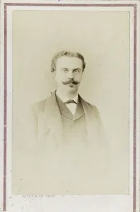 Portrait of Guy de Maupassant, c. 1880. Creator: Photo studio Witz & Cie Portrait of Guy de Maupassant, c. 1880. Creator: Photo studio Witz & Cie