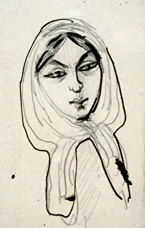 Portrait of Jeanne Duval, mid 19th century. Artist: Charles Pierre Baudelaire Portrait of Jeanne Duval, mid 19th century. Artist: Charles Pierre Baudelaire