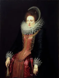 Portrait of a Lady with a Fan, 1610s. Artist: Flemish Master Portrait of a Lady with a Fan, 1610s. Artist: Flemish Master