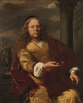 Dutch Oil On Canvas Paintings Prints: Portrait of a Man, 1663. Creator: Ferdinand Bol