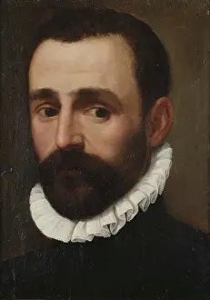 Renaissance Fine Art Images Prints: Portrait of a Man. Creator: Carracci, Agostino (1557-1602)