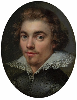 Oil On Copper Painting Prints: Portrait of a Man. Creator: Monogrammist RF