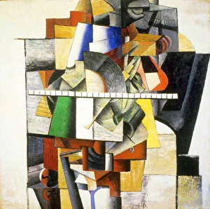 Portrait of Mikhail Matyushin, 1913. Artist: Kazimir Malevich Portrait of Mikhail Matyushin, 1913. Artist: Kazimir Malevich