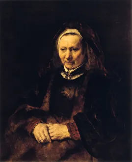 Portrait of an Old Woman, 17th century. Artist: Rembrandt Harmensz van Rijn Portrait of an Old Woman, 17th century. Artist: Rembrandt Harmensz van Rijn