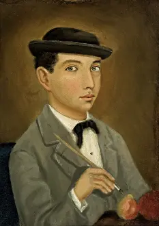 Historic Portrait Photography Prints: Portrait of a Painter, c1920. Creator: Unknown