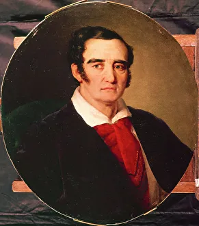 Portrait of the painterr Giuseppe Angiolo Artari (1792-1863), 1830s. Artist: Tropinin, Vasili Andreyevich (1776-1857) Portrait of the painterr Giuseppe Angiolo Artari (1792-1863), 1830s. Artist: Tropinin, Vasili Andreyevich (1776-1857)