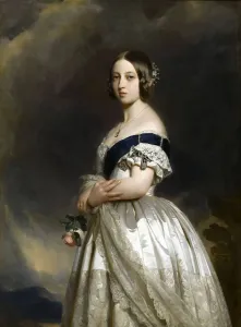 Portrait of Queen Victoria. Artist: Winterhalter, Franz Xavier (1805-1873) Portrait of Queen Victoria. Artist: Winterhalter, Franz Xavier (1805-1873)