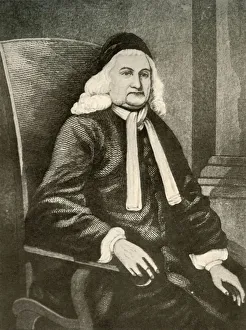 Portrait of Samuel Sewall, in periwig and long coat, c1700-1720, (1937). Creator: Unknown Portrait of Samuel Sewall, in periwig and long coat, c1700-1720, (1937). Creator: Unknown
