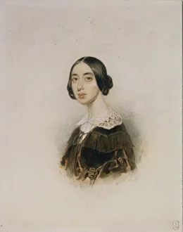 Portrait of the singer and composer Michelle Pauline Viardot-Garcia (1821-1910), 1843-1845 Portrait of the singer and composer Michelle Pauline Viardot-Garcia (1821-1910), 1843-1845