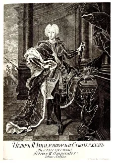 Portrait of the Tsar Peter II of Russia (1715-1730). Artist: Anonymous Portrait of the Tsar Peter II of Russia (1715-1730). Artist: Anonymous