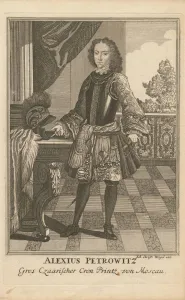 Portrait of Tsarevich Alexei Petrovich of Russia (1690-1718), 1710. Artist: Wiegel Portrait of Tsarevich Alexei Petrovich of Russia (1690-1718), 1710. Artist: Wiegel