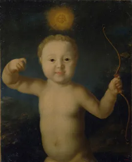 Portrait of Tsarevich Peter Petrovich of Russia (1715-1719) as Cupid, 1772. Artist: Molchanov, Grigori Dmitrievich (ca) Portrait of Tsarevich Peter Petrovich of Russia (1715-1719) as Cupid, 1772. Artist: Molchanov, Grigori Dmitrievich (ca)