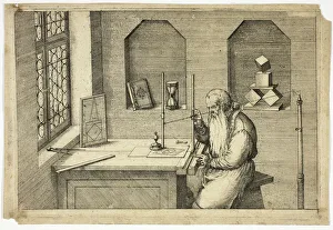 Wenzel Jamnitzer in his Study Print, 1572/75