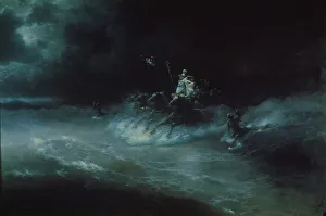 Poseidons travel over the sea, 1894. Artist: Aivazovsky, Ivan Konstantinovich (1817-1900) Poseidons travel over the sea, 1894. Artist: Aivazovsky, Ivan Konstantinovich (1817-1900)