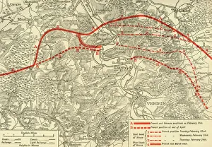 positions in the Battle of Verdun, northern France, First World War, 1916, (c1920) positions in the Battle of Verdun, northern France, First World War, 1916, (c1920)