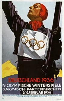 Poster for the 1936 Winter Olympic Games in Garmisch-Partenkirchen, Germany, 1936 Poster for the 1936 Winter Olympic Games in Garmisch-Partenkirchen, Germany, 1936