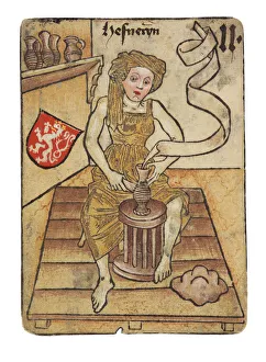 A potter. The Ambras castle Hofaemterspiel (Court-office Game), ca 1455 A potter. The Ambras castle Hofaemterspiel (Court-office Game), ca 1455