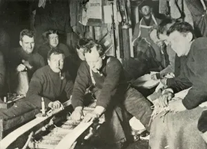 Ernest Shackleton Photos Prints: Preparing A Sledge During the Winter, 1908, (1909)
