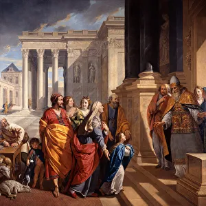 Baroque Oil On Canvas Paintings Prints: The Presentation of the Blessed Virgin Mary, 1639-1640. Creator: Champaigne, Philippe