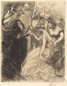 Allegorical Figure Artwork Prints: The Presentation (La presentation), 1900. Creator: Paul Albert Besnard