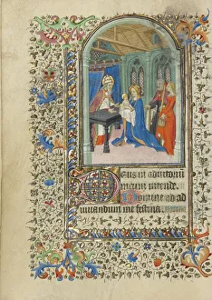 Medieval Bible Scenes Prints: The Presentation in the Temple; Book of Hours