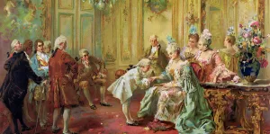 The presentation of the young Mozart to Mme de Pompadour at Versailles in 1763 The presentation of the young Mozart to Mme de Pompadour at Versailles in 1763