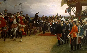 President Emile Loubet Welcoming Tsar Nicolas II and Tsarina Alexandra to the Manoeuvres at Betheny President Emile Loubet Welcoming Tsar Nicolas II and Tsarina Alexandra to the Manoeuvres at Betheny