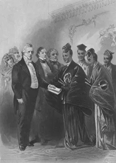 The President and the Japanese Embassy, c1869. Artist: Augustus Robin The President and the Japanese Embassy, c1869. Artist: Augustus Robin