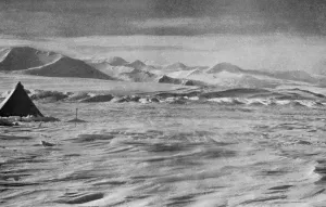Remote Wilderness Landscapes Prints: Pressure on the Beardmore Below the Cloudmaker Mountain, c1911, (1913). Artist