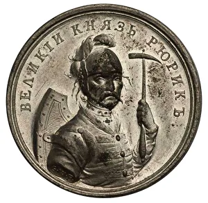 Prince Rurik, founder of Kievan Rus (from the Historical Medal Series), 18th century Prince Rurik, founder of Kievan Rus (from the Historical Medal Series), 18th century