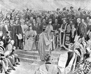 Princess Alexandra receiving the Degree of Doctor of Music...1896, (1901). Creator: Unknown Princess Alexandra receiving the Degree of Doctor of Music...1896, (1901). Creator: Unknown