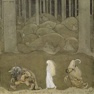 The Princess and the Trolls. Artist: Bauer, John (1882-1918) The Princess and the Trolls. Artist: Bauer, John (1882-1918)