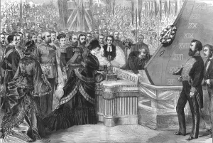 The Princess of Wales launching the new ironclad ship Alexandra, 1875 The Princess of Wales launching the new ironclad ship Alexandra, 1875