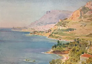 Colorful Coastal Scenery Prints: The Principality of Monaco, c1910, (1912). Artist: Walter Frederick Roofe Tyndale