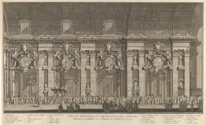 Procession held in Saint Peter's Basilica in honor of the Canonization of several Saints, ... 1712. Creator: Anon Procession held in Saint Peter's Basilica in honor of the Canonization of several Saints, ... 1712. Creator: Anon