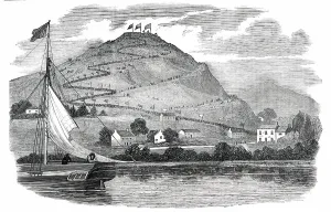 British Geography Feature Prints: Procession up Hoad-Hill, the Site of the Memorial, 1850. Creator: Unknown