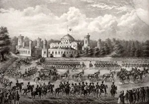 Procession of Tsar Nicholas I into Dormition Cathedral from the Petrovsky Palace during Procession of Tsar Nicholas I into Dormition Cathedral from the Petrovsky Palace during