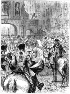 Proclamation of George I as King of Great Britain and Ireland, 1714.Artist: W Thomas Proclamation of George I as King of Great Britain and Ireland, 1714.Artist: W Thomas