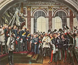 Prints of The Proclamation of the German Empire at Versailles, 18 January 1871, (1936). Kaiserproklamation in Versailles, 18 Januar 1871 Related Prints: The Proclamation of the German Empire Print, 18 January 1871