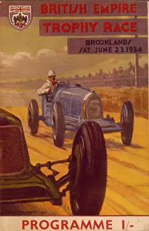 National Motor Museum Collection Items Prints: Programme for the British Empire Trophy Race, Brooklands, 1934