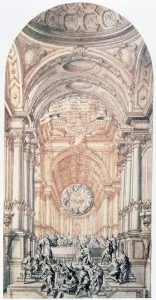 Project design for the Gospel City, c1716-1756. Artist: Giuseppe Galli Bibiena Project design for the Gospel City, c1716-1756. Artist: Giuseppe Galli Bibiena
