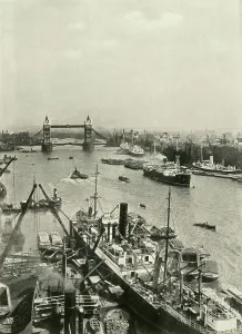 British Shipping Industry History Prints: But The Prospect in the Neighbouring Pool - The More It Changes