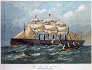 PSS Great Eastern on the ocean, 1858 PSS Great Eastern on the ocean, 1858