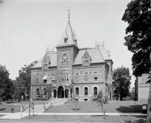 Early 20th Century Architecture US Prints: Public Library, Springfield, Mass. between 1900 and 1905. Creator: Unknown