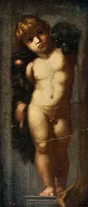Putto with Garland, c1510, (c1912). Artist: Raphael Putto with Garland, c1510, (c1912). Artist: Raphael