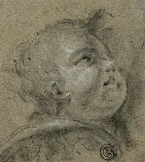 Italian Art Heritage Prints: Putto's Upturned Face, n.d. Creator: Unknown