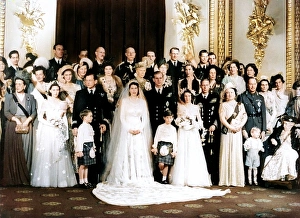 Duke Of Edinburgh Prints: Royal Family Portrait Print, 1947